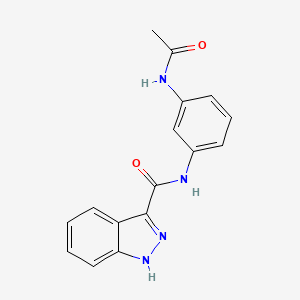 molecular formula C16H14N4O2 B2990455 N-(3-acetamidophenyl)-1H-indazole-3-carboxamide CAS No. 877937-86-5