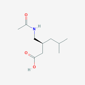 molecular formula C10H19NO3 B2990466 (3S)-3-(acetamidomethyl)-5-methylhexanoic acid CAS No. 1567889-56-8