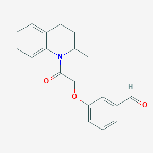 3-[2-(2-Methyl-3,4-dihydro-2H-quinolin-1-yl)-2-oxoethoxy]benzaldehyde