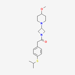 2-(4-(Isopropylthio)phenyl)-1-(3-(4-methoxypiperidin-1-yl)azetidin-1-yl)ethanone