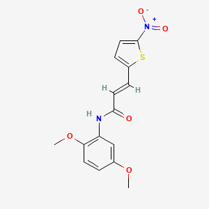 molecular formula C15H14N2O5S B2990473 (E)-N-(2,5-dimethoxyphenyl)-3-(5-nitrothiophen-2-yl)acrylamide CAS No. 476309-95-2