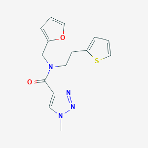 molecular formula C15H16N4O2S B2990478 N-(呋喃-2-基甲基)-1-甲基-N-(2-(噻吩-2-基)乙基)-1H-1,2,3-三唑-4-甲酰胺 CAS No. 1797646-65-1