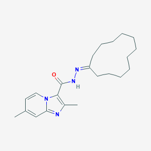 molecular formula C22H32N4O B299048 N'-cyclododecylidene-2,7-dimethylimidazo[1,2-a]pyridine-3-carbohydrazide 