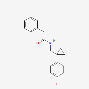 N-((1-(4-fluorophenyl)cyclopropyl)methyl)-2-(m-tolyl)acetamide