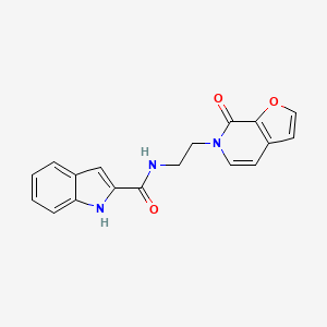 molecular formula C18H15N3O3 B2990483 N-(2-(7-oxofuro[2,3-c]pyridin-6(7H)-yl)ethyl)-1H-indole-2-carboxamide CAS No. 2034272-07-4