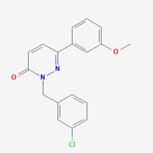 molecular formula C18H15ClN2O2 B2990485 2-(3-氯苄基)-6-(3-甲氧基苯基)吡啶并-3(2H)-酮 CAS No. 922973-09-9