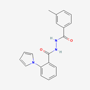 molecular formula C19H17N3O2 B2990491 N'-(3-methylbenzoyl)-2-(1H-pyrrol-1-yl)benzenecarbohydrazide CAS No. 478063-05-7
