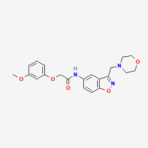 2-(3-Methoxyphenoxy)-N-[3-(morpholin-4-ylmethyl)-1,2-benzoxazol-5-yl]acetamide