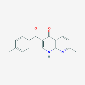 molecular formula C17H14N2O2 B2990512 7-methyl-3-(4-methylbenzoyl)-1,8-naphthyridin-4(1H)-one CAS No. 894888-14-3