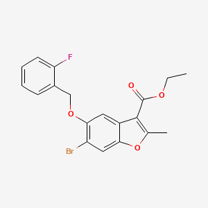 Ethyl 6-bromo-5-[(2-fluorophenyl)methoxy]-2-methyl-1-benzofuran-3-carboxylate