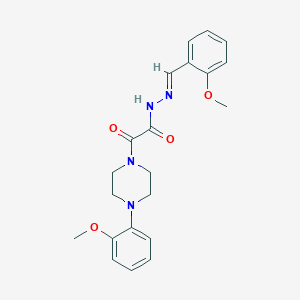 molecular formula C21H24N4O4 B299052 N'-(2-methoxybenzylidene)-2-[4-(2-methoxyphenyl)-1-piperazinyl]-2-oxoacetohydrazide 