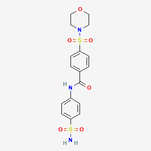 molecular formula C17H19N3O6S2 B2990520 4-(morpholinosulfonyl)-N-(4-sulfamoylphenyl)benzamide CAS No. 393125-20-7