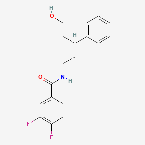molecular formula C18H19F2NO2 B2990525 3,4-difluoro-N-(5-hydroxy-3-phenylpentyl)benzamide CAS No. 1795297-79-8