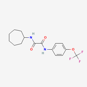 molecular formula C16H19F3N2O3 B2990526 N1-cycloheptyl-N2-(4-(trifluoromethoxy)phenyl)oxalamide CAS No. 941999-11-7