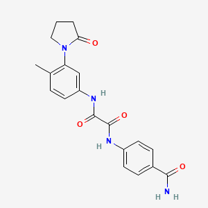 N1-(4-carbamoylphenyl)-N2-(4-methyl-3-(2-oxopyrrolidin-1-yl)phenyl)oxalamide