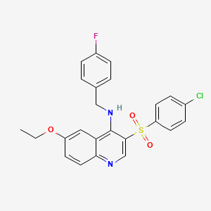 3-((4-chlorophenyl)sulfonyl)-6-ethoxy-N-(4-fluorobenzyl)quinolin-4-amine