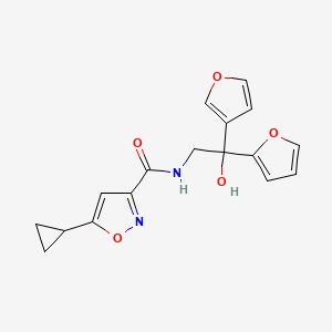 5-cyclopropyl-N-(2-(furan-2-yl)-2-(furan-3-yl)-2-hydroxyethyl)isoxazole-3-carboxamide