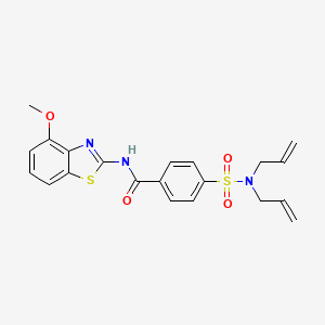 molecular formula C21H21N3O4S2 B2990566 4-(N,N-二烯丙基磺酰胺基)-N-(4-甲氧基苯并[d]噻唑-2-基)苯甲酰胺 CAS No. 443330-26-5