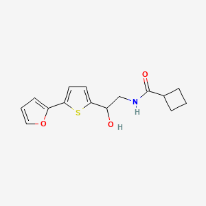 N-[2-[5-(Furan-2-yl)thiophen-2-yl]-2-hydroxyethyl]cyclobutanecarboxamide