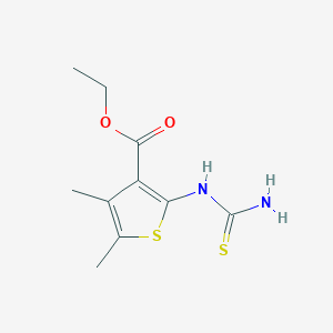 molecular formula C10H14N2O2S2 B2990583 2-(氨基甲酰氨基)-4,5-二甲基噻吩-3-甲酸乙酯 CAS No. 361368-64-1