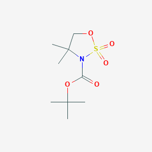 molecular formula C9H17NO5S B2990584 3-Boc-4,4-dimethyl-2,2-dioxo-[1,2,3]oxathiazolidine CAS No. 454248-55-6