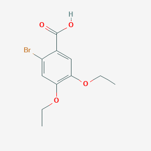 molecular formula C11H13BrO4 B2990586 2-Bromo-4,5-diethoxybenzoic acid CAS No. 708285-67-0