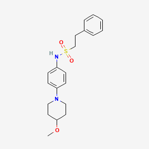 N-(4-(4-methoxypiperidin-1-yl)phenyl)-2-phenylethanesulfonamide