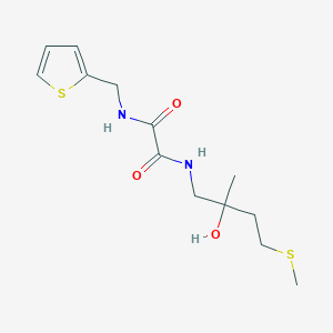 molecular formula C13H20N2O3S2 B2990598 N1-(2-hydroxy-2-methyl-4-(methylthio)butyl)-N2-(thiophen-2-ylmethyl)oxalamide CAS No. 1396774-48-3