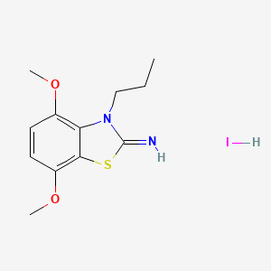 molecular formula C12H17IN2O2S B2990607 4,7-dimethoxy-3-propylbenzo[d]thiazol-2(3H)-imine hydroiodide CAS No. 2034356-76-6