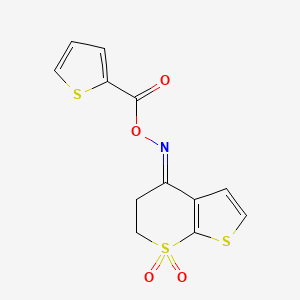 [(E)-(7,7-dioxo-5,6-dihydrothieno[2,3-b]thiopyran-4-ylidene)amino] thiophene-2-carboxylate