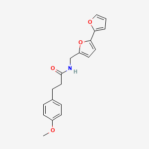molecular formula C19H19NO4 B2990611 N-([2,2'-bifuran]-5-ylmethyl)-3-(4-methoxyphenyl)propanamide CAS No. 2034250-97-8