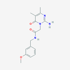 2-(2-amino-4,5-dimethyl-6-oxopyrimidin-1(6H)-yl)-N-(3-methoxybenzyl)acetamide