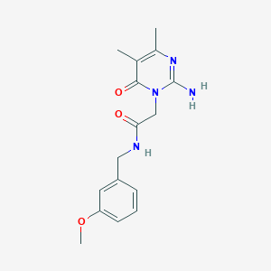 molecular formula C16H20N4O3 B2990612 2-(2-amino-4,5-dimethyl-6-oxopyrimidin-1(6H)-yl)-N-(3-methoxybenzyl)acetamide CAS No. 1251605-03-4