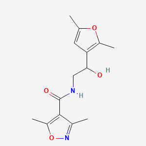 molecular formula C14H18N2O4 B2990623 N-(2-(2,5-dimethylfuran-3-yl)-2-hydroxyethyl)-3,5-dimethylisoxazole-4-carboxamide CAS No. 2320861-79-6