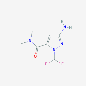 5-Amino-2-(difluoromethyl)-N,N-dimethylpyrazole-3-carboxamide