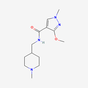 molecular formula C13H22N4O2 B2990642 3-methoxy-1-methyl-N-((1-methylpiperidin-4-yl)methyl)-1H-pyrazole-4-carboxamide CAS No. 1208956-76-6