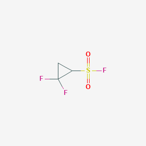 molecular formula C3H3F3O2S B2990643 2,2-Difluorocyclopropane-1-sulfonyl fluoride CAS No. 1936720-48-7