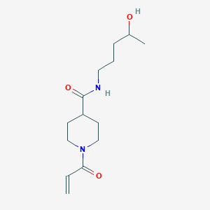 molecular formula C14H24N2O3 B2990657 N-(4-Hydroxypentyl)-1-prop-2-enoylpiperidine-4-carboxamide CAS No. 2361752-52-3