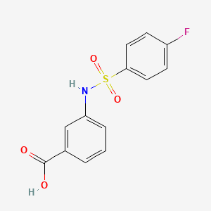 molecular formula C13H10FNO4S B2990658 3-{[(4-Fluorophenyl)sulfonyl]amino}benzoic acid CAS No. 847929-55-9