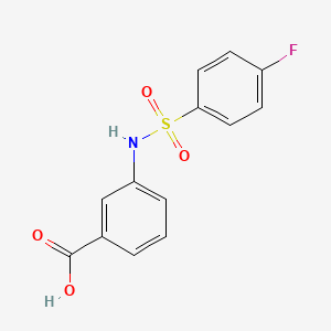 molecular formula C13H10FNO4S B2990658 3-{[(4-氟苯基)磺酰基]氨基}苯甲酸 CAS No. 847929-55-9