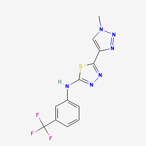 5-(1-Methyltriazol-4-yl)-N-[3-(trifluoromethyl)phenyl]-1,3,4-thiadiazol-2-amine