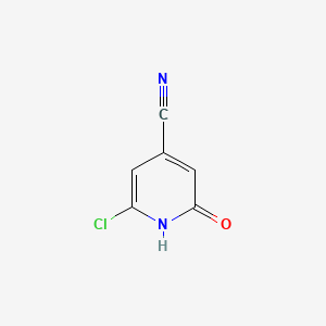 molecular formula C6H3ClN2O B2990669 2-氯-6-羟基吡啶-4-腈 CAS No. 1556812-05-5