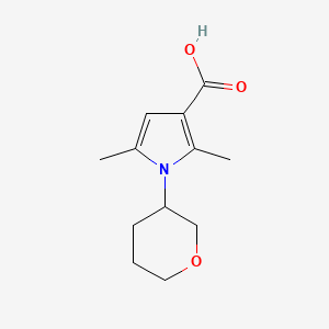 2,5-dimethyl-1-(oxan-3-yl)-1H-pyrrole-3-carboxylic acid