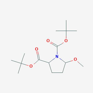 molecular formula C15H27NO5 B2990687 Di-tert-butyl 5-methoxypyrrolidine-1,2-dicarboxylate CAS No. 178961-62-1