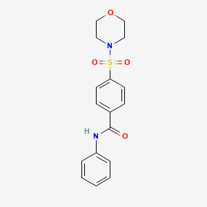 molecular formula C17H18N2O4S B2990694 4-(Morpholine-4-sulfonyl)-N-phenyl-benzamide CAS No. 393125-01-4