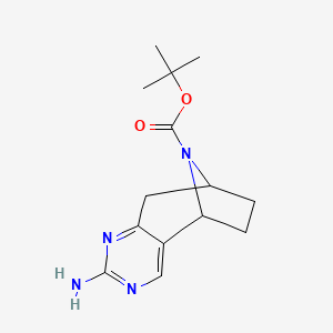 molecular formula C14H20N4O2 B2990704 Tert-butyl 5-amino-4,6,12-triazatricyclo[7.2.1.02,7]dodeca-2,4,6-triene-12-carboxylate CAS No. 2309446-11-3