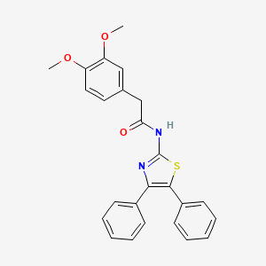 molecular formula C25H22N2O3S B2990741 2-(3,4-dimethoxyphenyl)-N-(4,5-diphenylthiazol-2-yl)acetamide CAS No. 953928-83-1