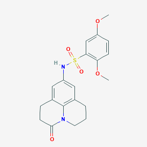 2,5-dimethoxy-N-(3-oxo-1,2,3,5,6,7-hexahydropyrido[3,2,1-ij]quinolin-9-yl)benzenesulfonamide