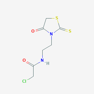 molecular formula C7H9ClN2O2S2 B2990749 2-chloro-N-[2-(4-oxo-2-thioxo-1,3-thiazolidin-3-yl)ethyl]acetamide CAS No. 749920-18-1