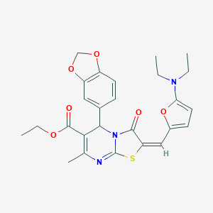 ethyl 5-(1,3-benzodioxol-5-yl)-2-{[5-(diethylamino)-2-furyl]methylene}-7-methyl-3-oxo-2,3-dihydro-5H-[1,3]thiazolo[3,2-a]pyrimidine-6-carboxylate